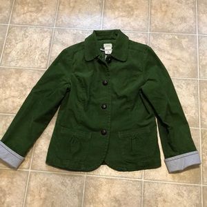Green corduroy L.L. Bean button up jacket